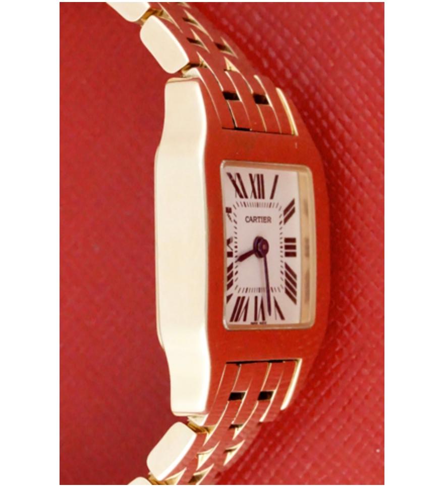 Women's or Men's Cartier Santos DeMoiselle 18 Karat Rose Gold Model W25077X9 Watch