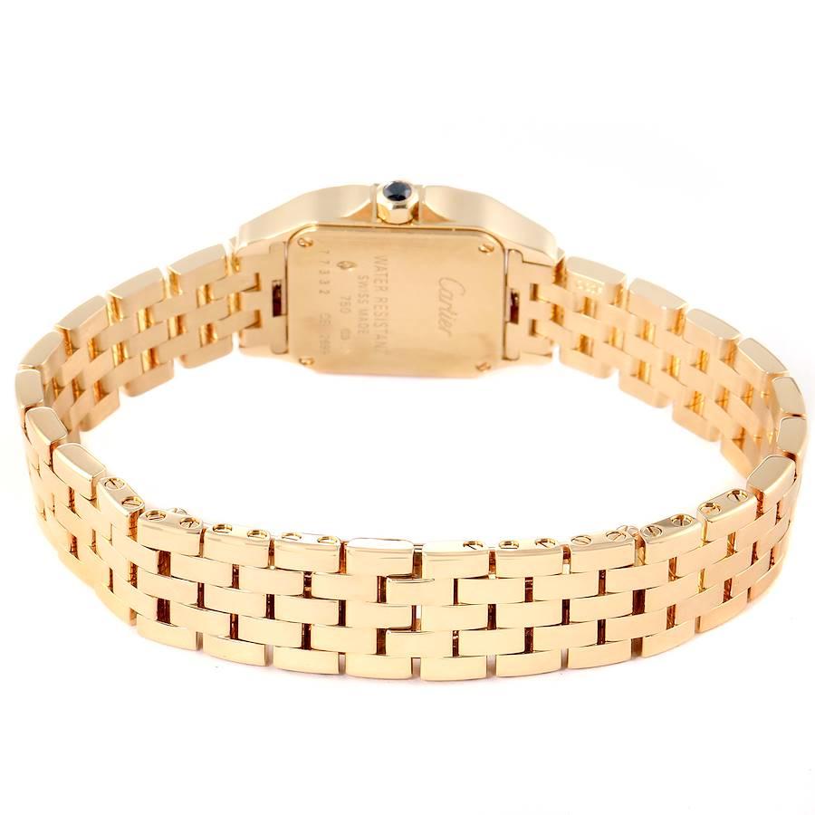 Cartier Santos Demoiselle 18k Yellow Gold Silver Dial Ladies Watch W25063X9 For Sale 3