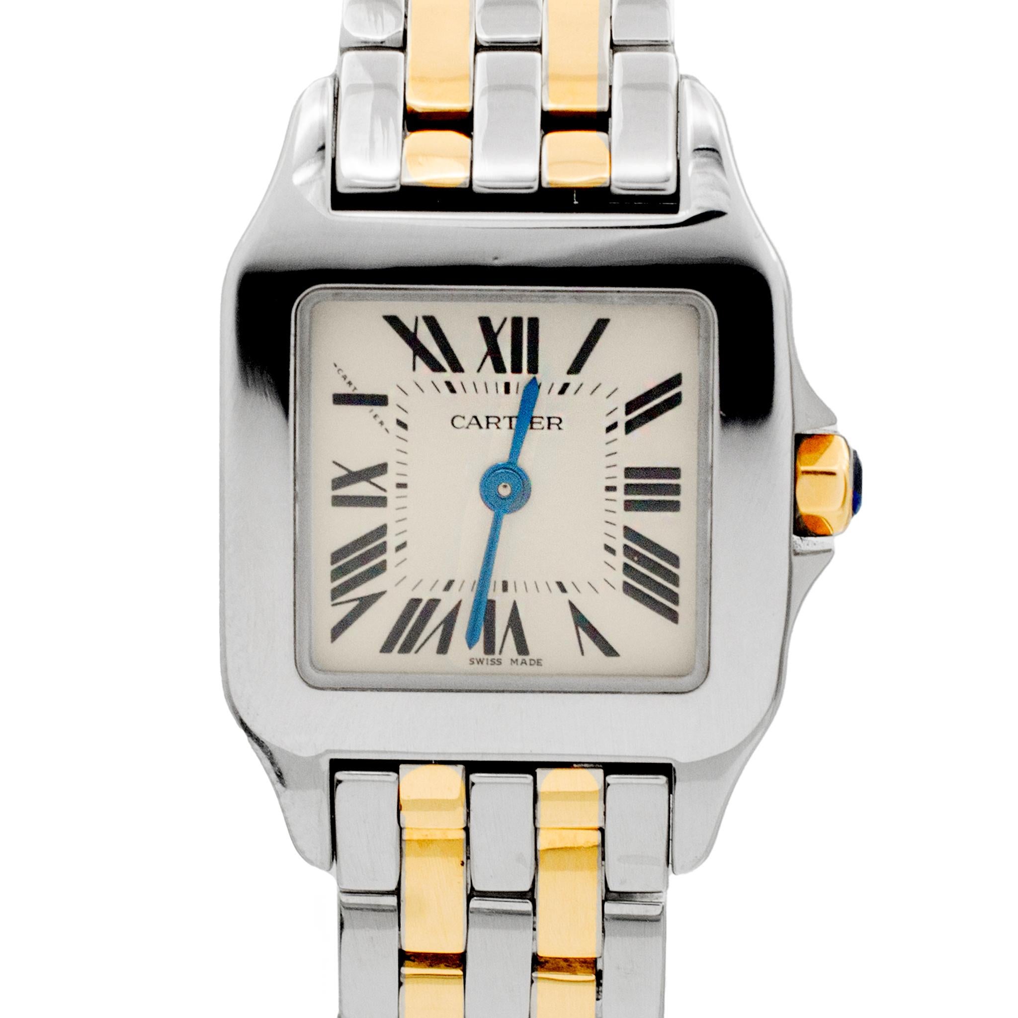 Brand: Cartier 

Gender: Ladies

Metal Type: 18K yellow gold and Stainless Steel

Weight: 50.20 grams

Ladies 18K yellow gold and stainless steel Cartier Swiss made watch with original box. The 