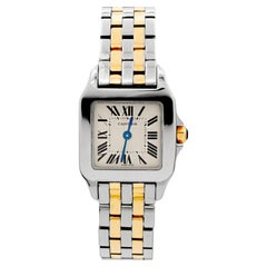 Cartier Santos Demoiselle 2698 20MM 18K Yellow Gold Stainless Steel Ladies Watch