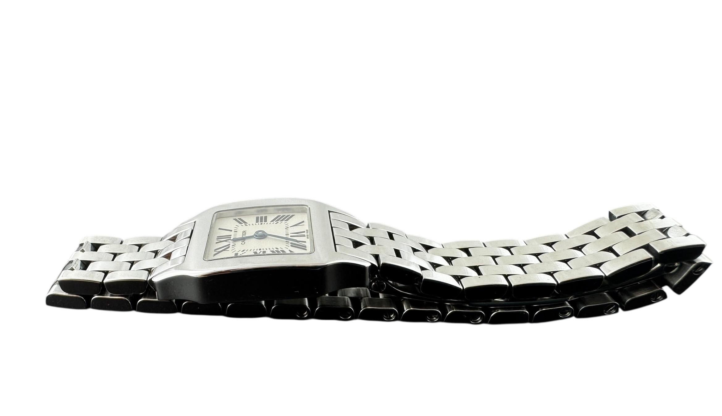 Cartier Santos Demoiselle 2698 Stainless Steel Ladies Watch #24202 en venta 5