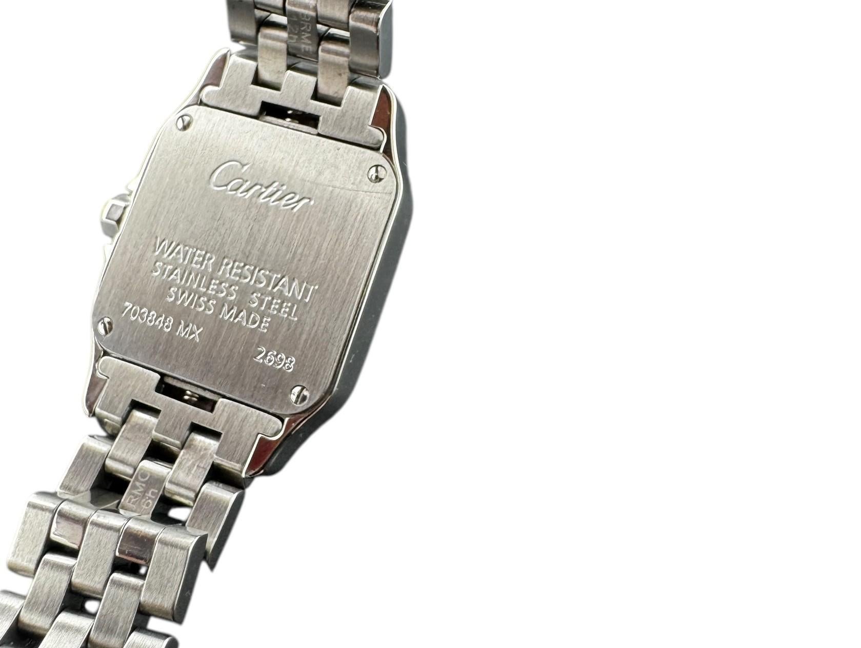 Cartier Santos Demoiselle 2698 Stainless Steel Ladies Watch #24202 en venta 2