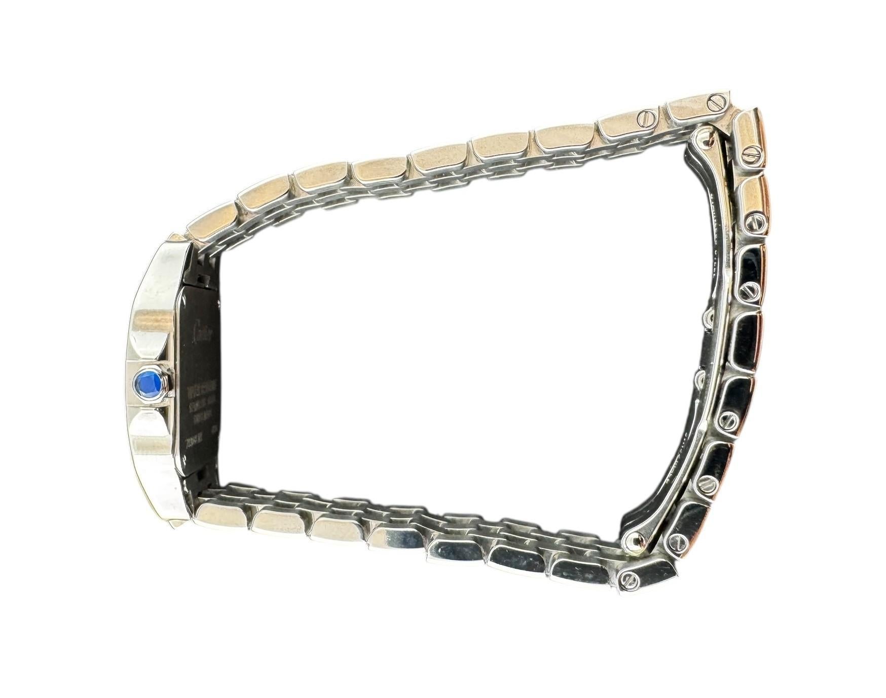 Cartier Santos Demoiselle 2698 Stainless Steel Ladies Watch #24202 en venta 3