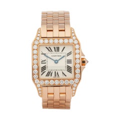 Cartier Santos Demoiselle Diamond 18 Karat Rose Gold WF9007Z8