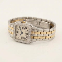 Cartier Diamond Bezel 18k Gold & Steel Watch