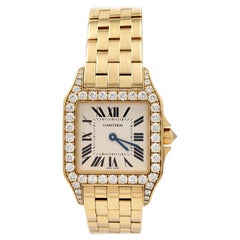 Cartier Santos Demoiselle Damenuhr aus Gold und Diamanten