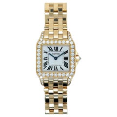 CARTIER Santos Demoiselle Gold Diamond Watch