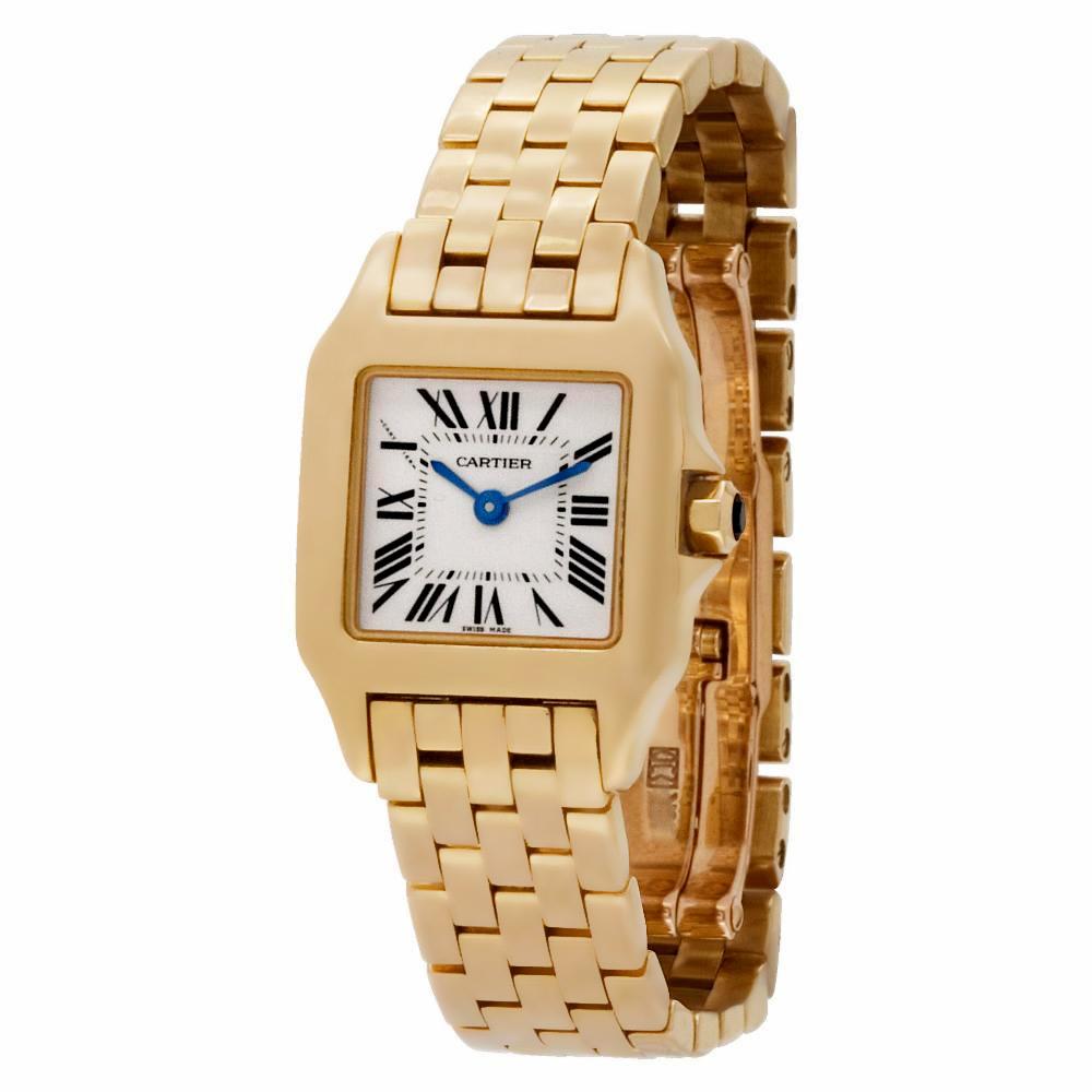 A must have classic Cartier watch showcasing an 18k yellow gold case and bracelet measures 20x20mm. The watch comes complete with the Cartier box and has been serviced and polished.

Retail Price: 19,000 + Tax