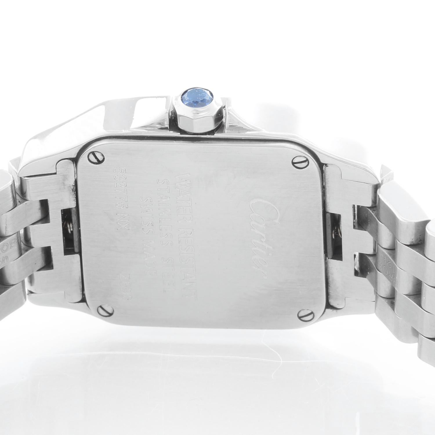 Cartier Santos Demoiselle Ladies Stainless Steel Quartz Watch W25064Z5 2698 In Excellent Condition In Dallas, TX