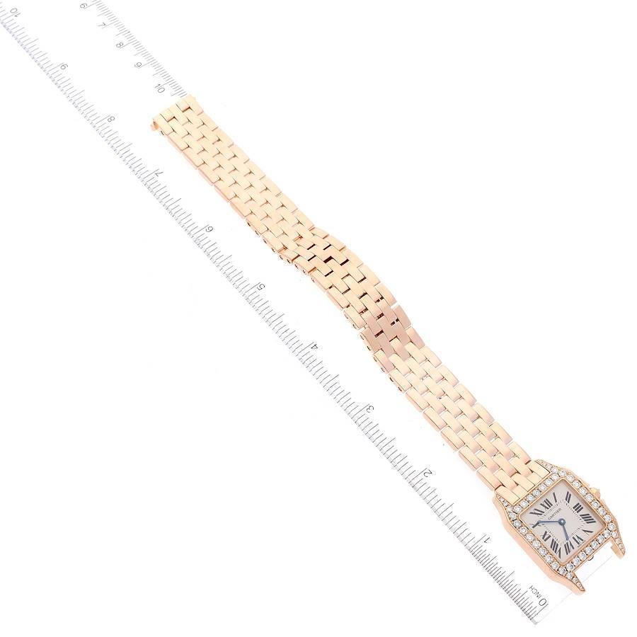 Cartier Santos Demoiselle Large Rose Gold Diamond Ladies Watch WF9007Z8 4