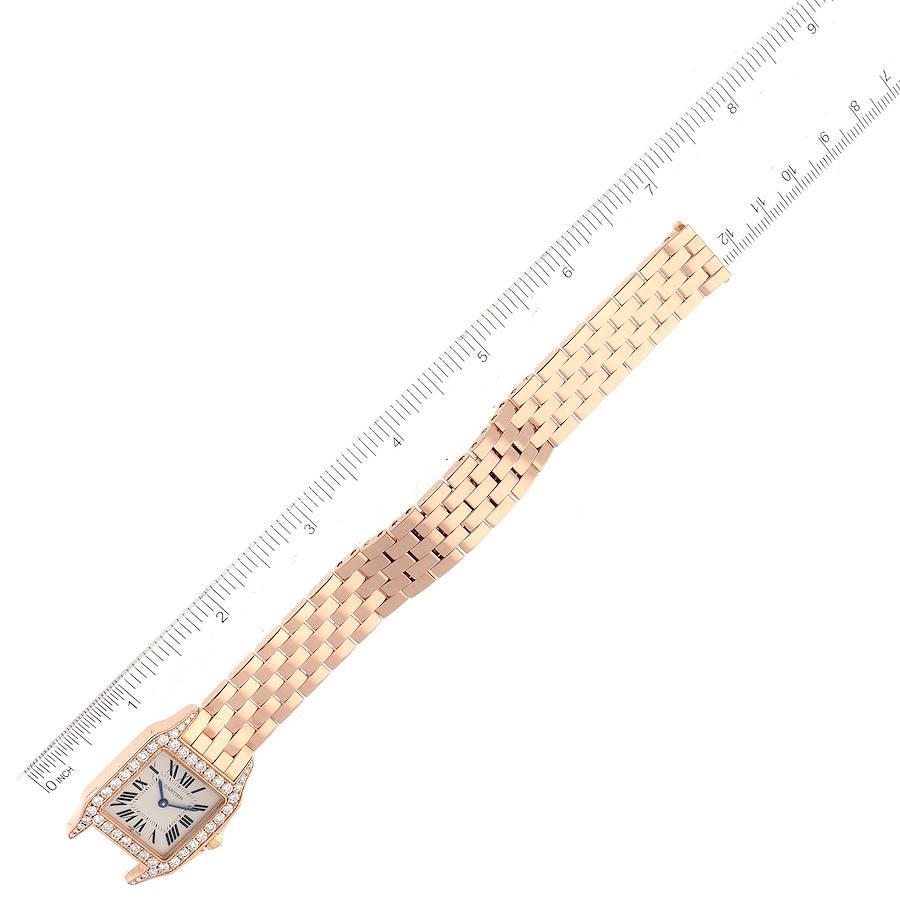 Cartier Santos Demoiselle Large Rose Gold Diamond Ladies Watch WF9007Z8 1