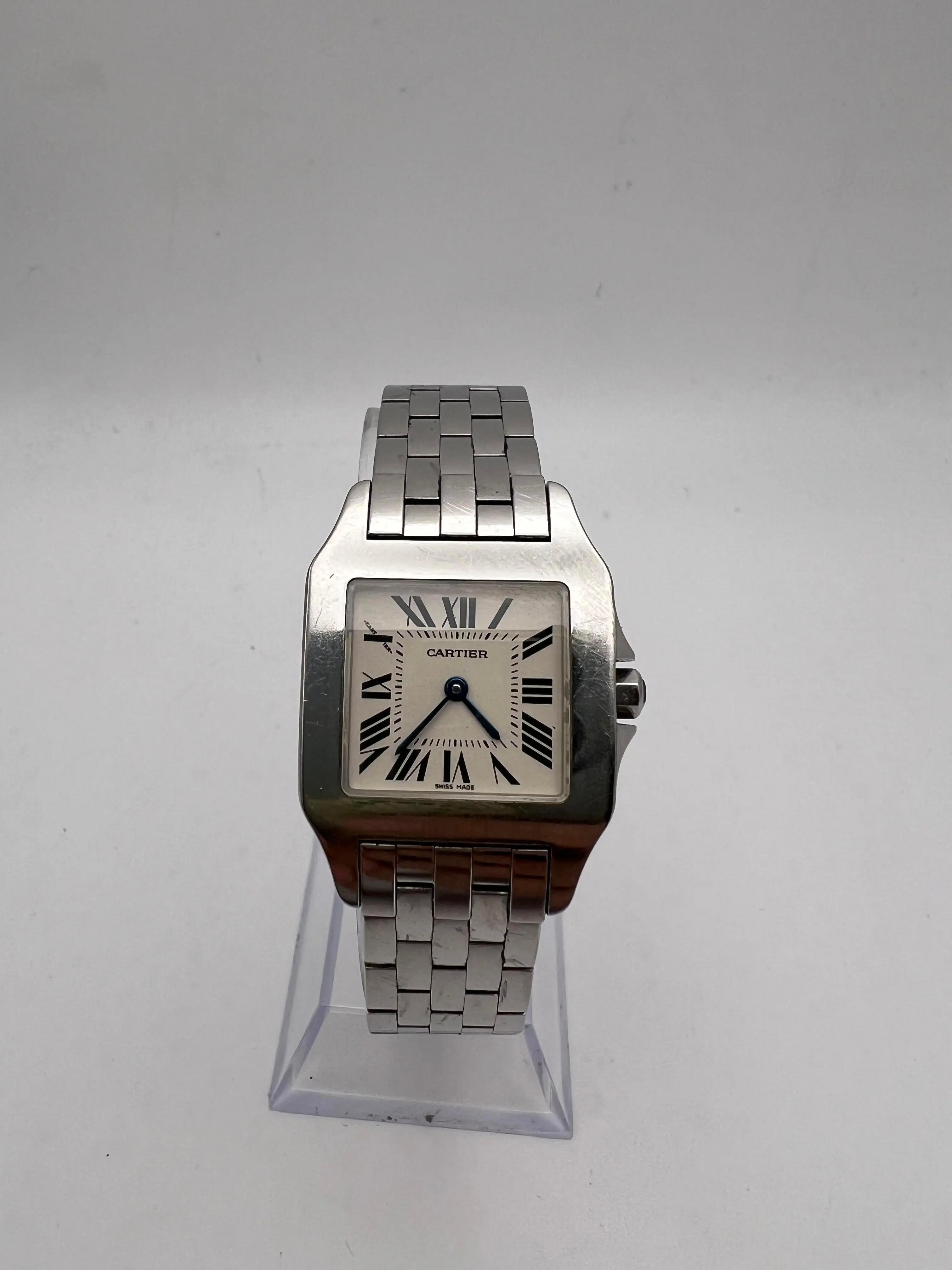 Cartier Santos Demoiselle Midsize 26mm Ivory Silver Dial W25065Z5 in vendita 2