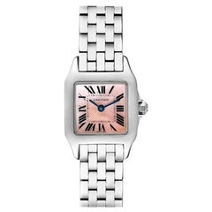 Cartier Santos Demoiselle MOP Dial Steel Ladies Watch W25075Z5 Box Papers