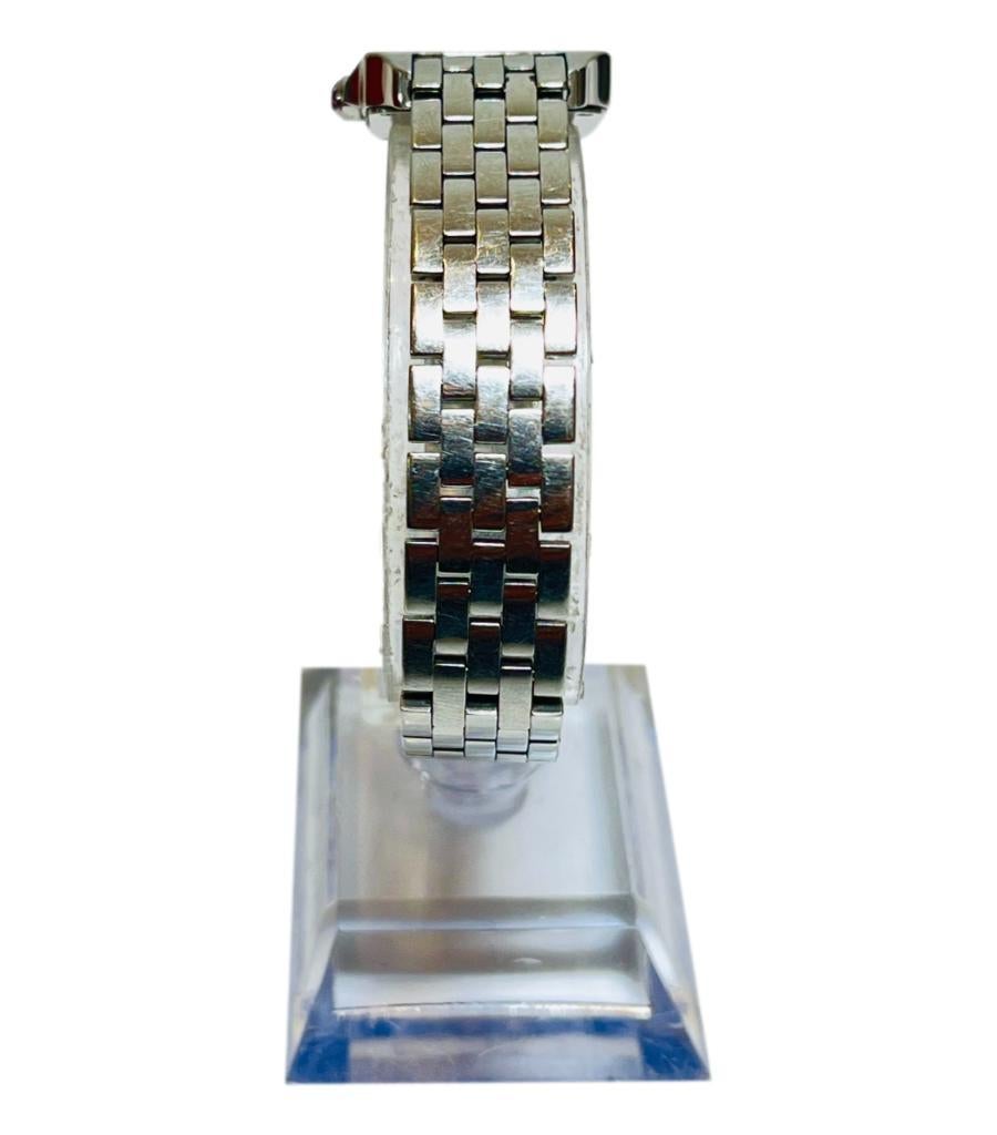 Women's Cartier Santos Demoiselle Mother Of Pearl & Steel Watch For Sale