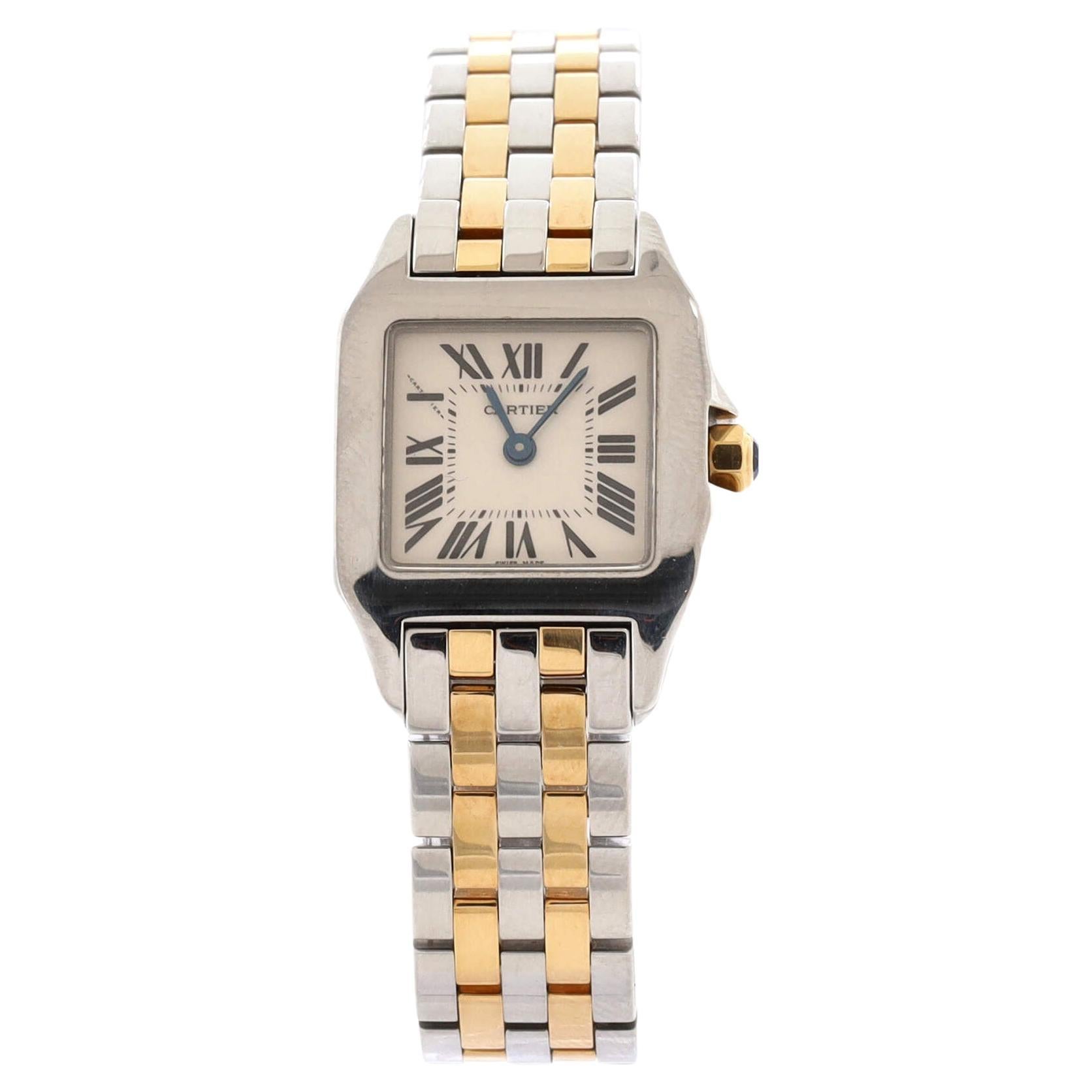 Reloj de cuarzo Cartier Santos Demoiselle Acero inoxidable y oro amarillo 20