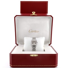 Cartier Santos Demoiselle Quartz Watch White Gold with Diamond Bezel 20