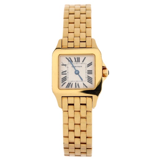 Cartier Santos Demoiselle Gold Watch Certified Preowned at 1stDibs | pre  owned gold cartier watch, cartier 04281, pre owned women's cartier watches