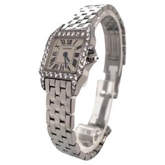 Cartier Santos Demoiselle Ref. 2698 Stainless Steel Diamond Bezel Watch