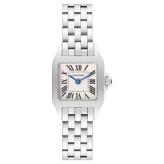 Cartier Santos Demoiselle Silver Dial Steel Ladies Watch W25064Z5
