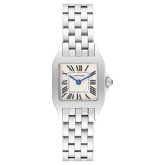 Cartier Santos Demoiselle Orologio da donna in acciaio con quadrante argento W25064Z5