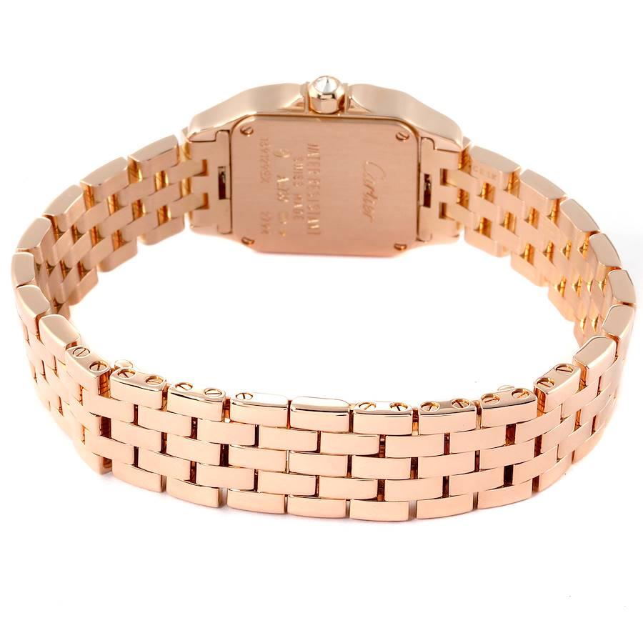 Cartier Santos Demoiselle petite montre pour femme en or rose et diamants 2794 en vente 3