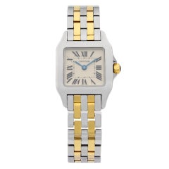 Cartier Santos Demoiselle Steel 18K Yellow Gold Quartz Ladies Watch W25066Z6
