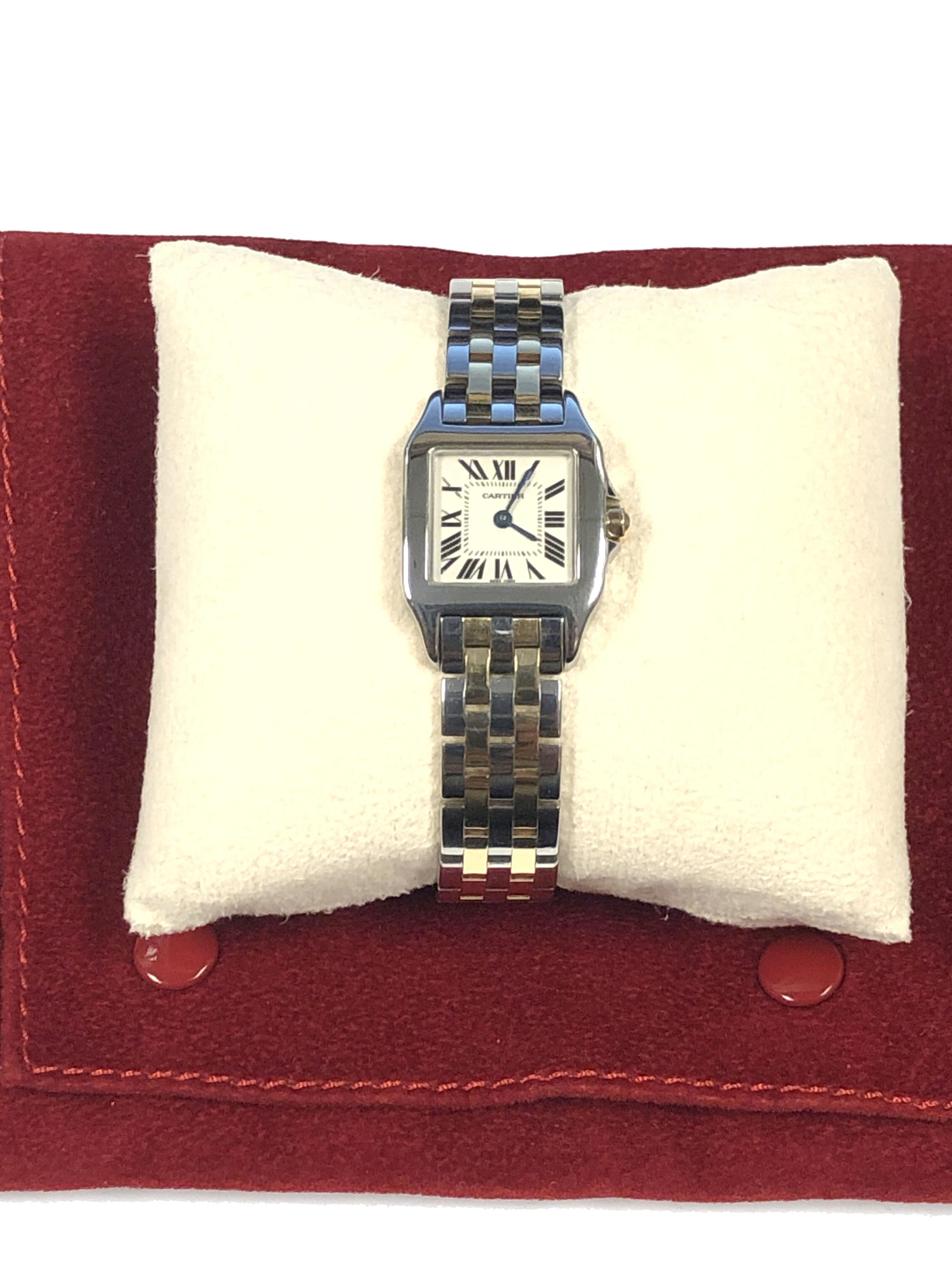 Cartier Santos Demoiselle Steel and Yellow Gold Ladies Quartz Wrist Watch 2