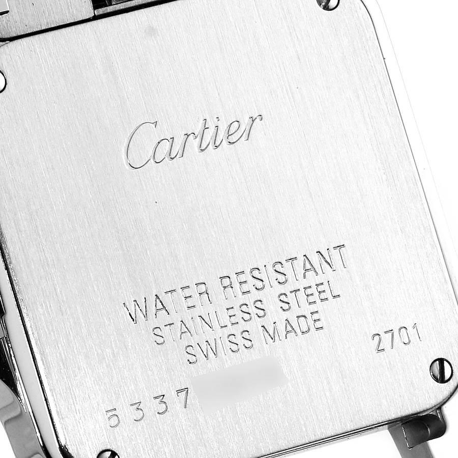 Cartier Santos Demoiselle Steel Midsize Silver Dial Ladies Watch W25065Z5 In Excellent Condition In Atlanta, GA