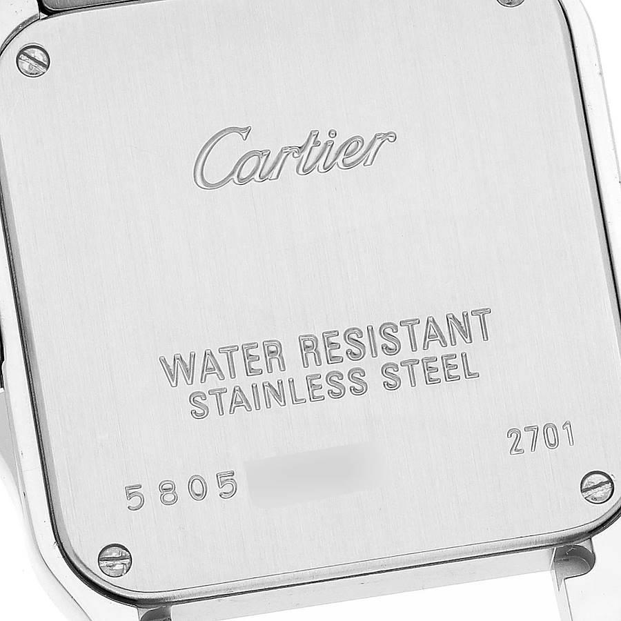 Cartier Santos Demoiselle Steel Midsize Silver Dial Ladies Watch W25065Z5 In Good Condition In Atlanta, GA