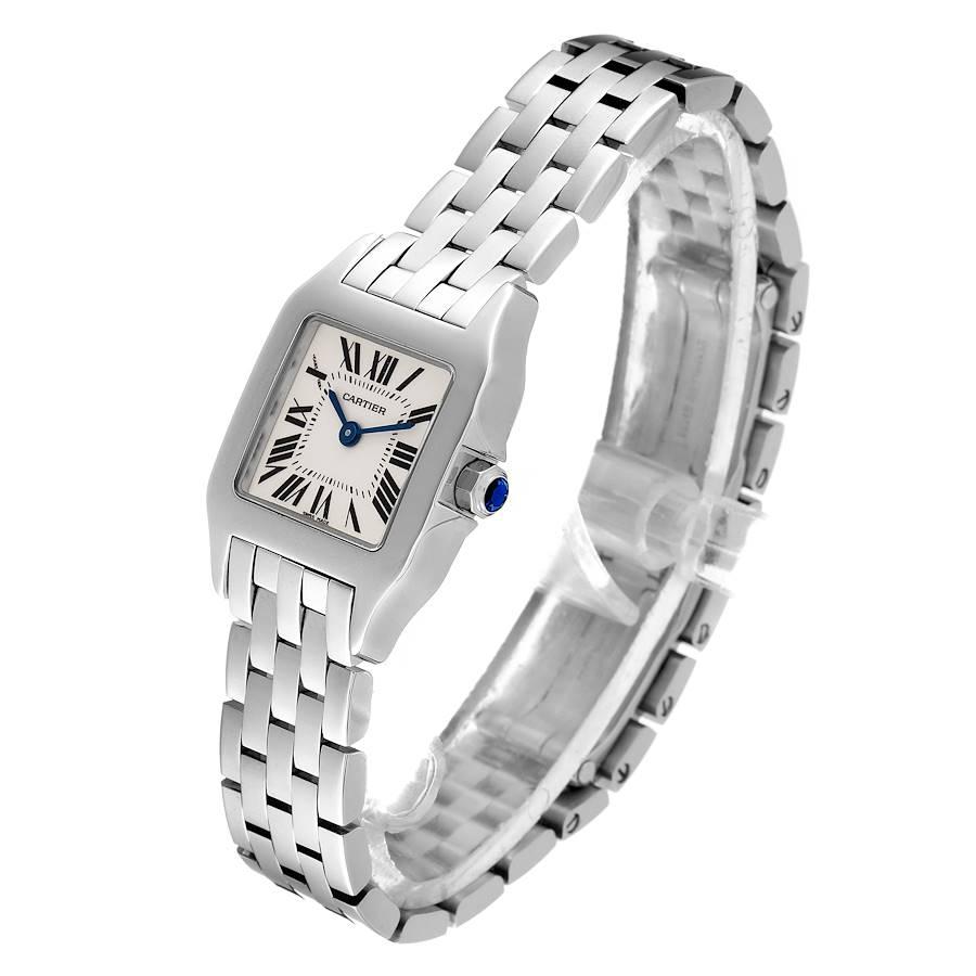 Women's Cartier Santos Demoiselle Steel Silver Dial Ladies Watch W25064Z5 For Sale