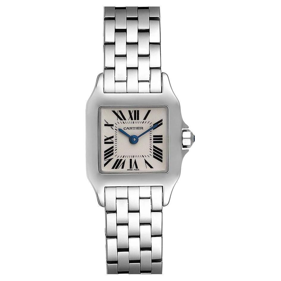 Cartier Santos Demoiselle Steel Silver Dial Ladies Watch W25064Z5 For Sale