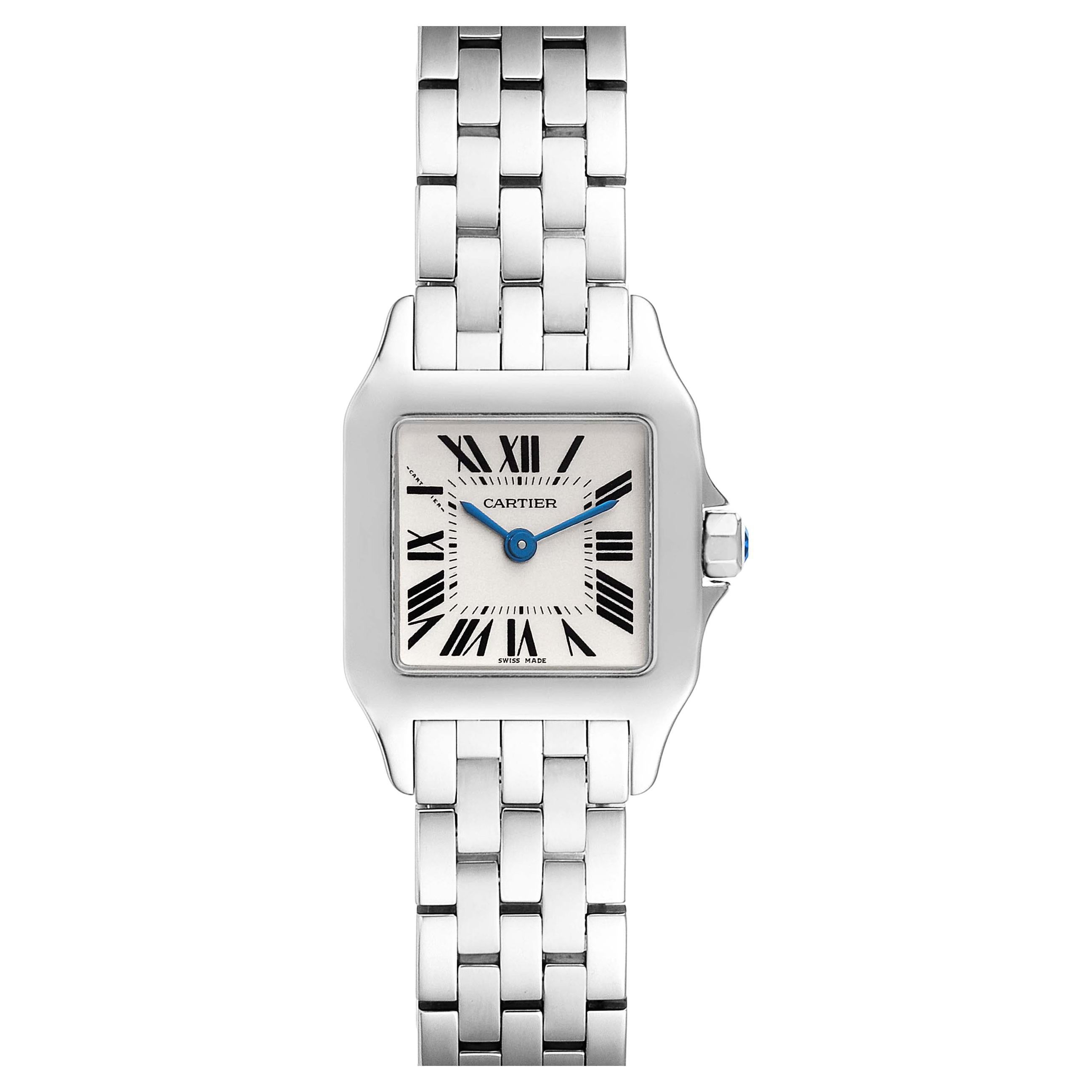 Cartier Santos Demoiselle Steel Silver Dial Ladies Watch W25064Z5