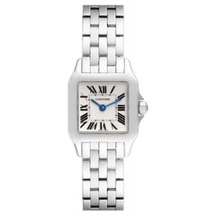 Cartier Santos Demoiselle Steel Silver Dial Ladies Watch W25064Z5