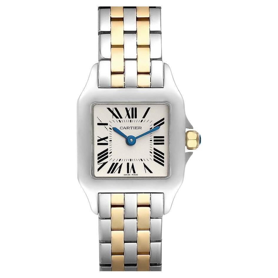 Cartier Santos Demoiselle Steel Yellow Gold Silver Dial Ladies Watch W25066z6