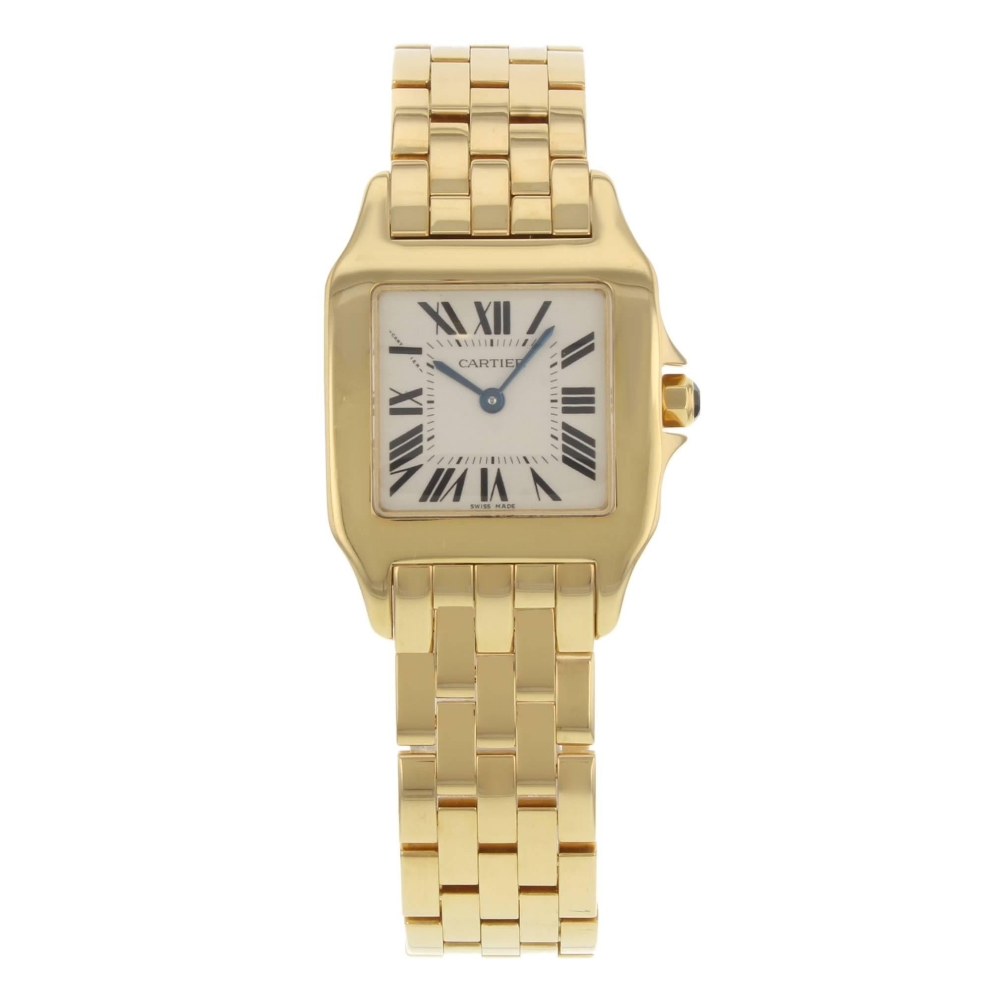 Cartier Ladies Yellow Gold Santos Demoiselle Quartz Wristwatch Ref W25062X9 