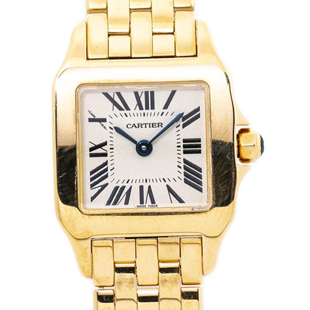 Cartier Santos Demoiselle W25063X9 2699 18K Yellow Gold Quartz Ladies Watch 20mm
