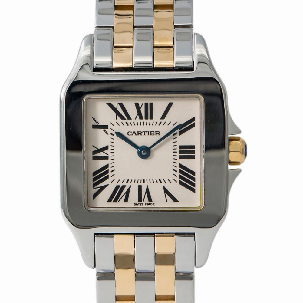 Cartier Santos Demoiselle W25065Z5, Beige Dial, Certified and In Excellent Condition In Miami, FL