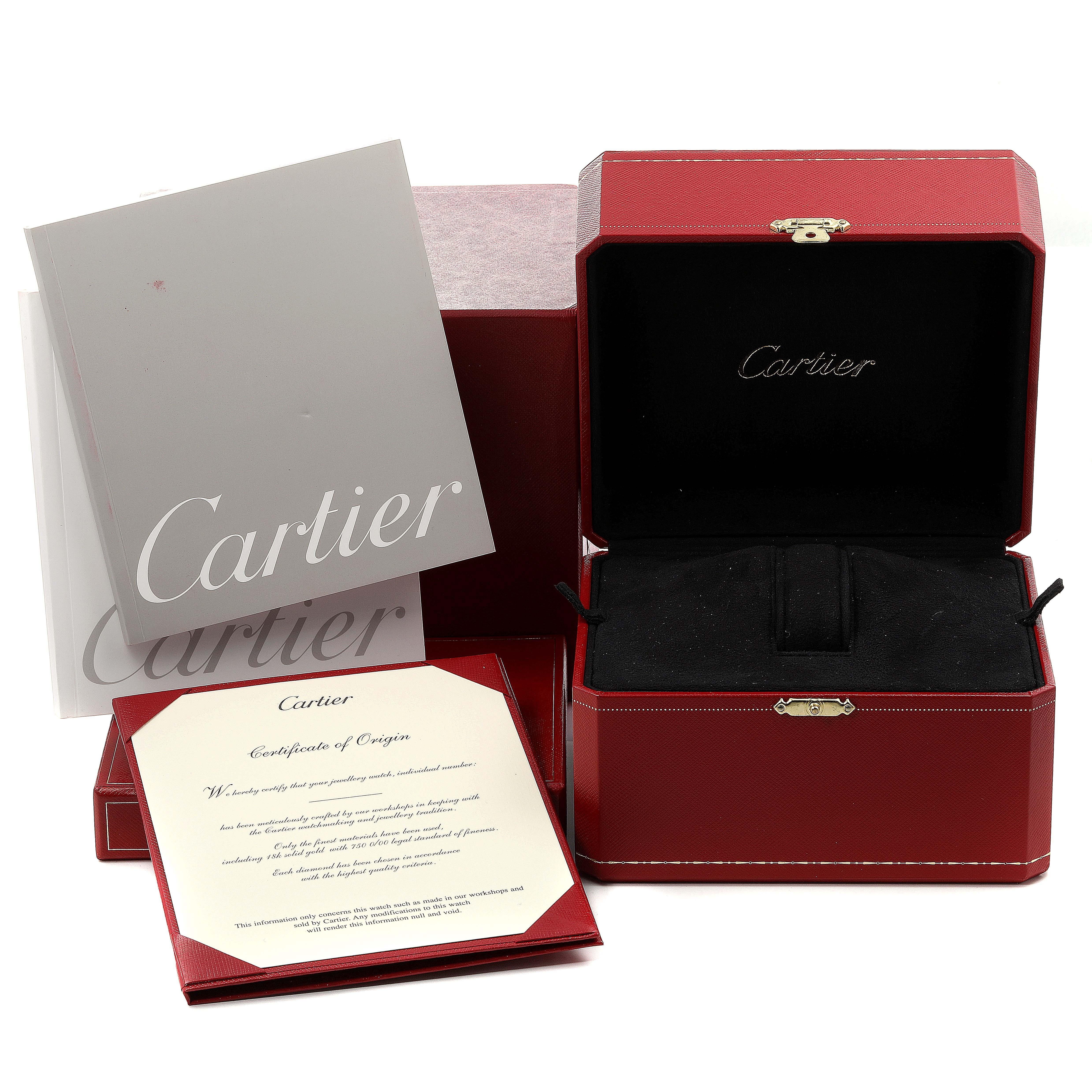 Cartier Santos Demoiselle White Gold Diamond Ladies Watch WF9005Y8 For Sale 7