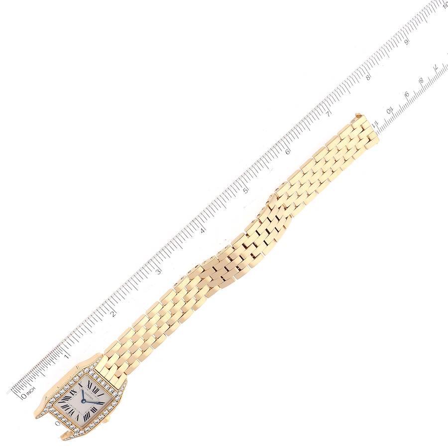 Cartier Santos Demoiselle Yellow Gold Diamond Midsize Ladies Watch WF9002Y7 4