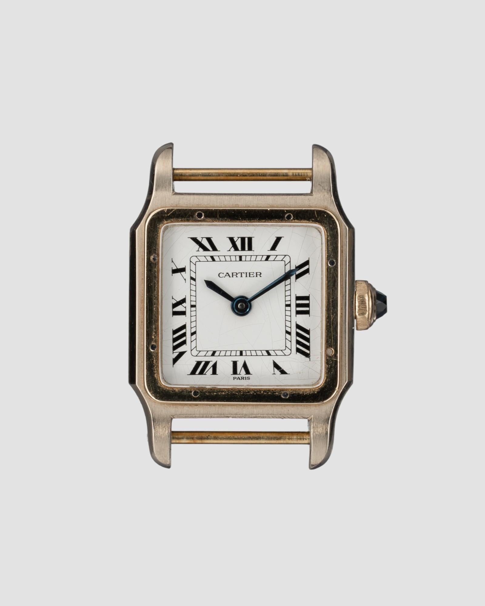 Cartier Santos Deux Or SM 78226 Quadrante Parigi 18k WG/YG Anni '80 In condizioni buone in vendita a SYDNEY, AU