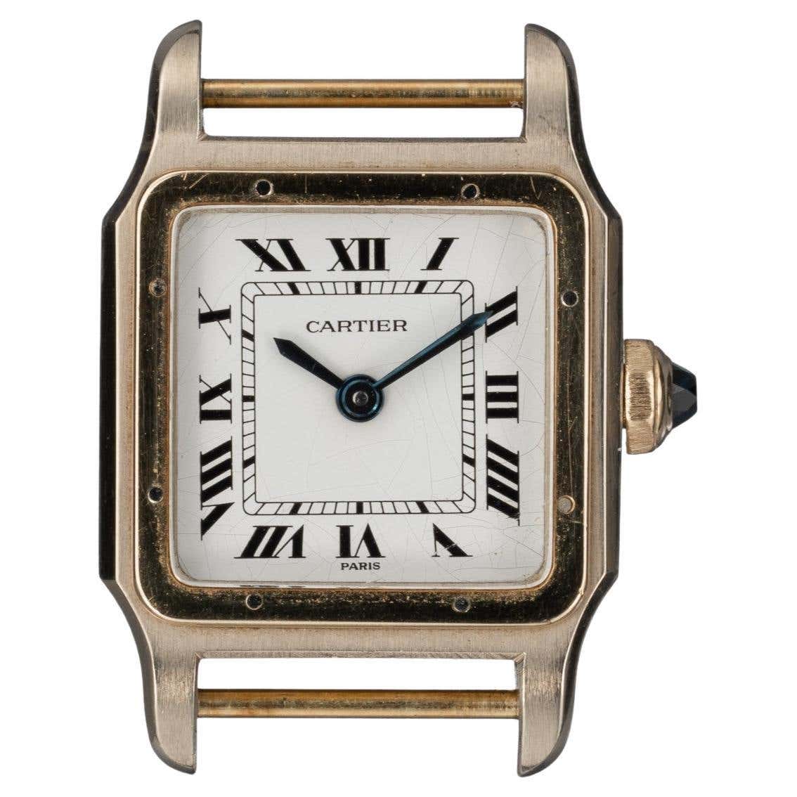 Cartier Santos Deux Or SM 78226 Paris Dial 18k WG/YG 1980s For Sale at ...
