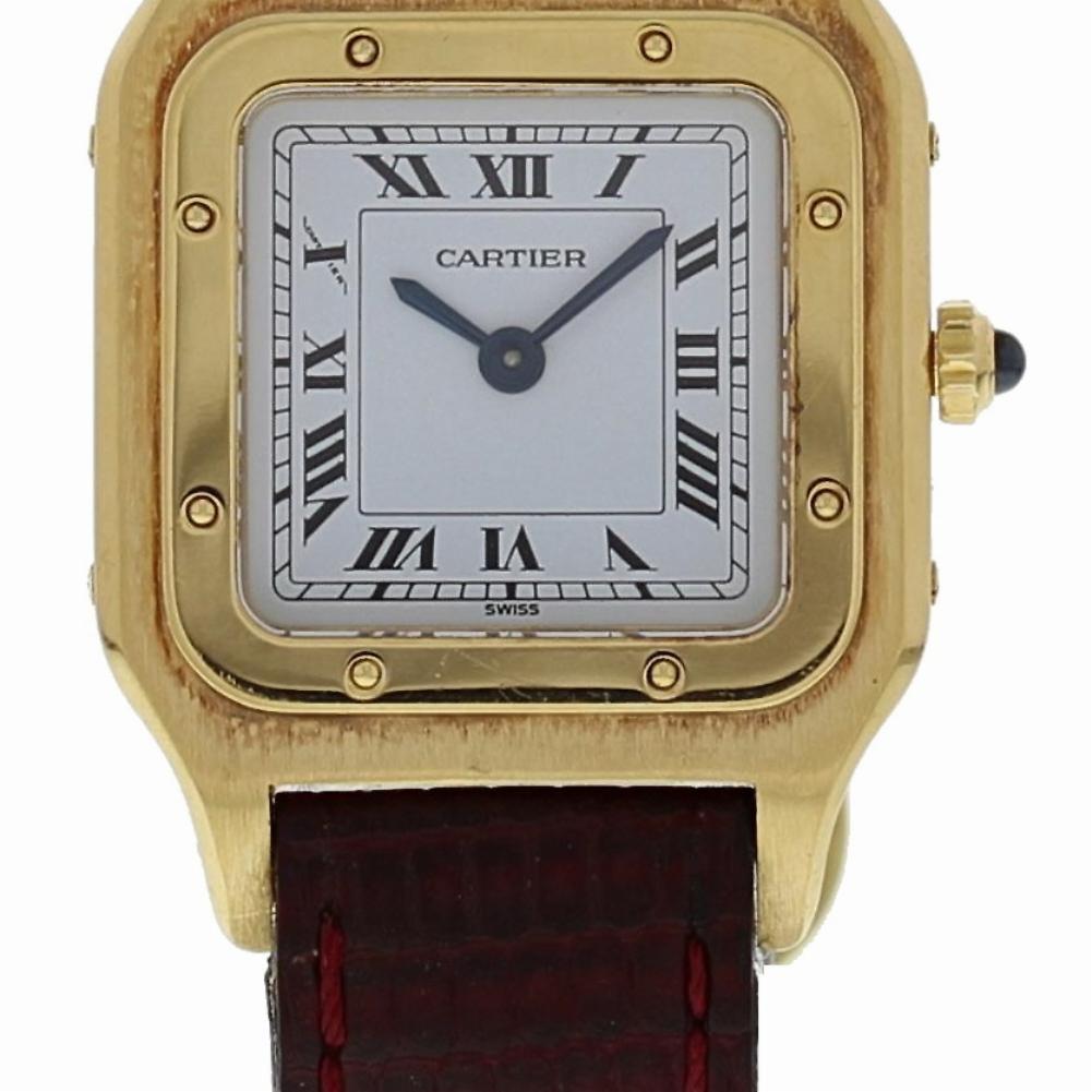 Cartier Santos Dumont 1576 with Band and White Dial Certified Pre-Owned