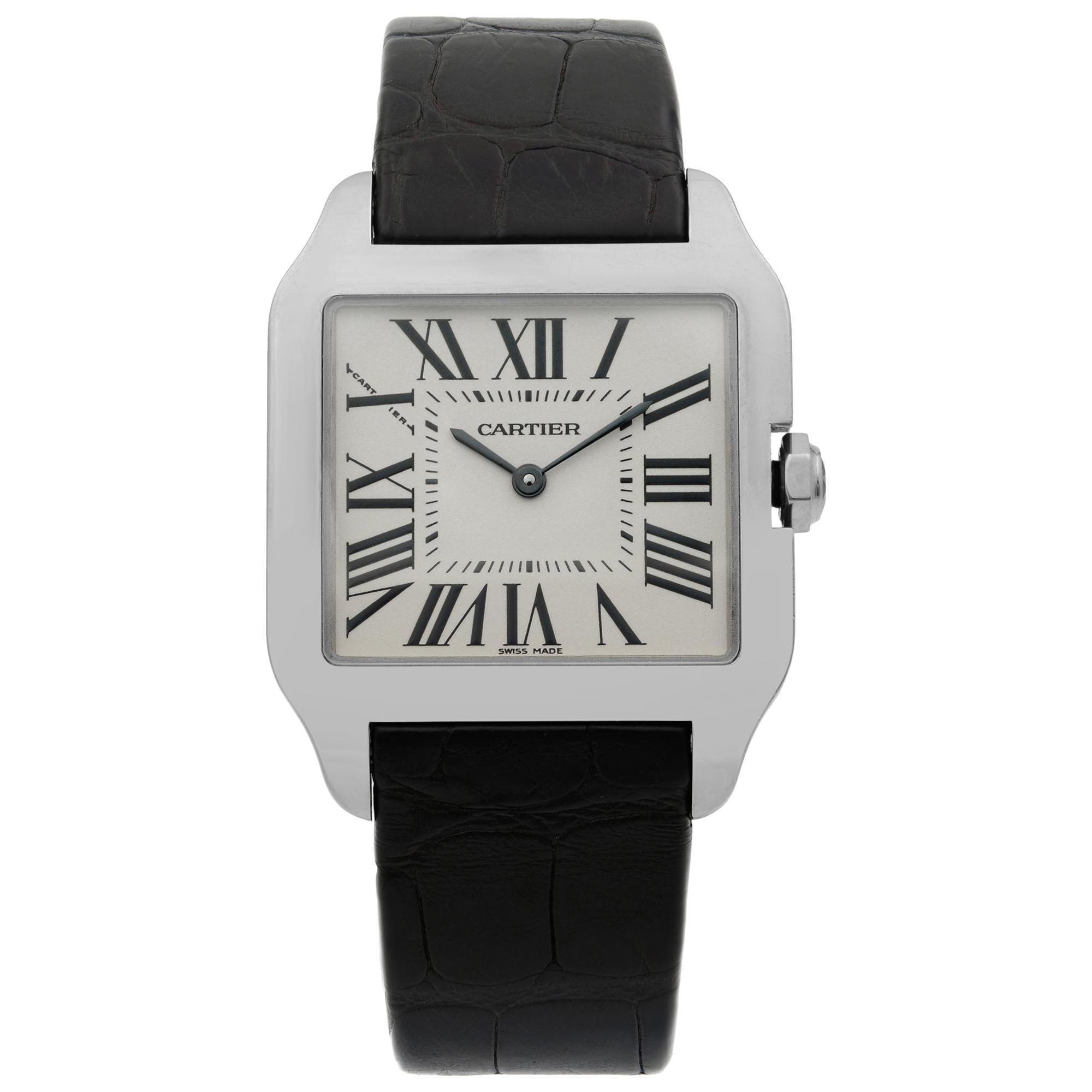Cartier Santos Dumont 18 Karat Gold Silver Dial Quartz Unisex Watch W2009451