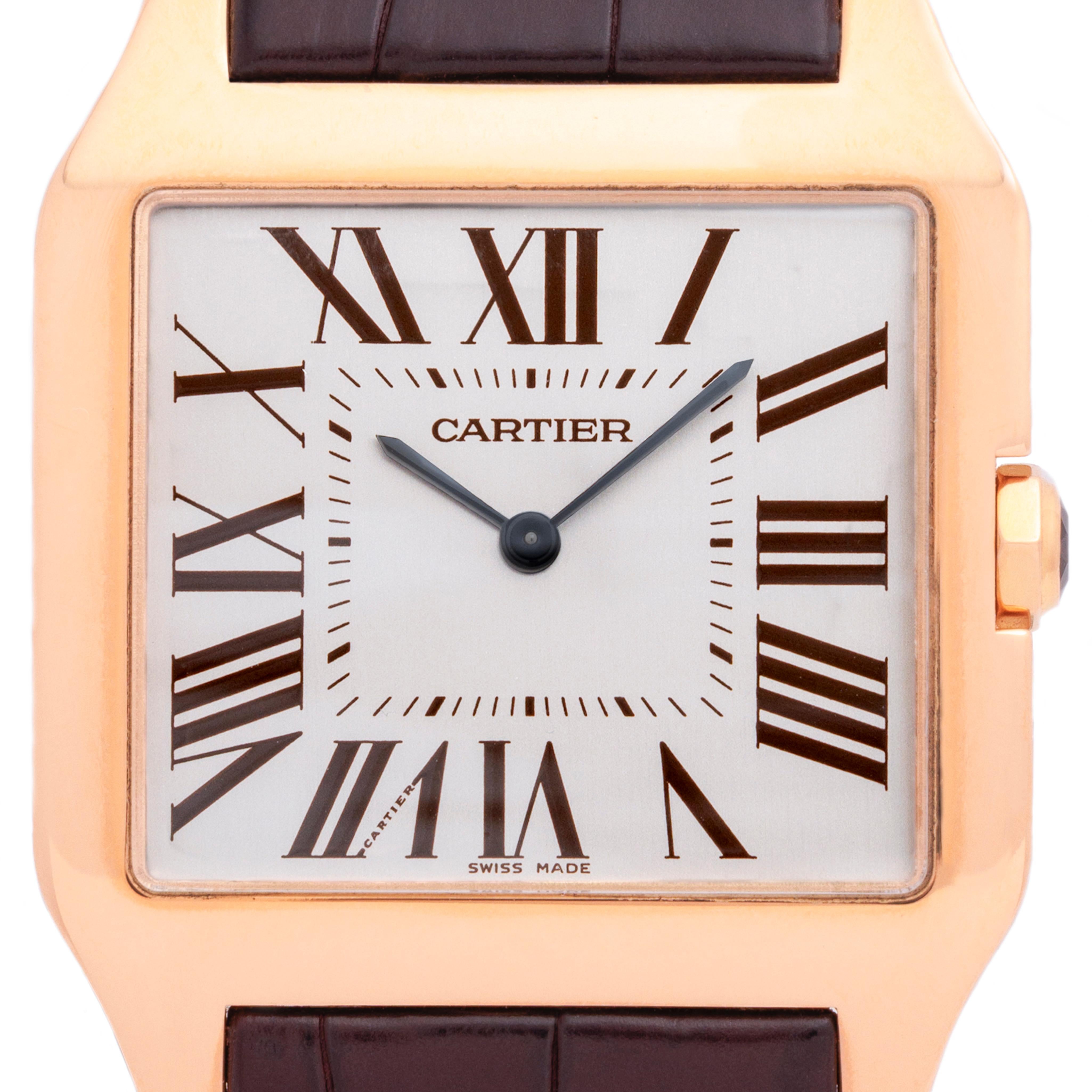Modern Cartier Santos Dumont 18 Karat Rose Gold Model W2006951