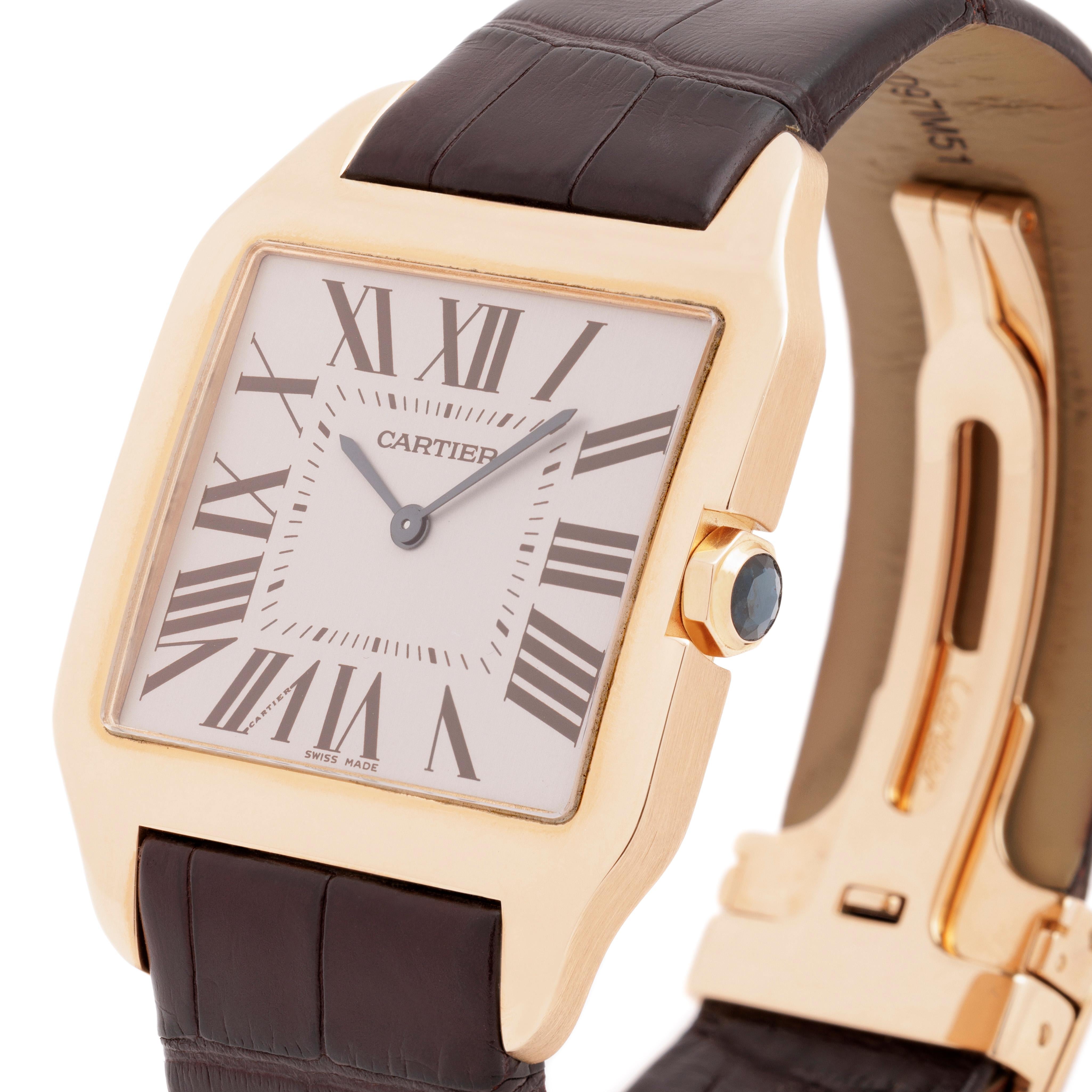 Women's or Men's Cartier Santos Dumont 18 Karat Rose Gold Model W2006951