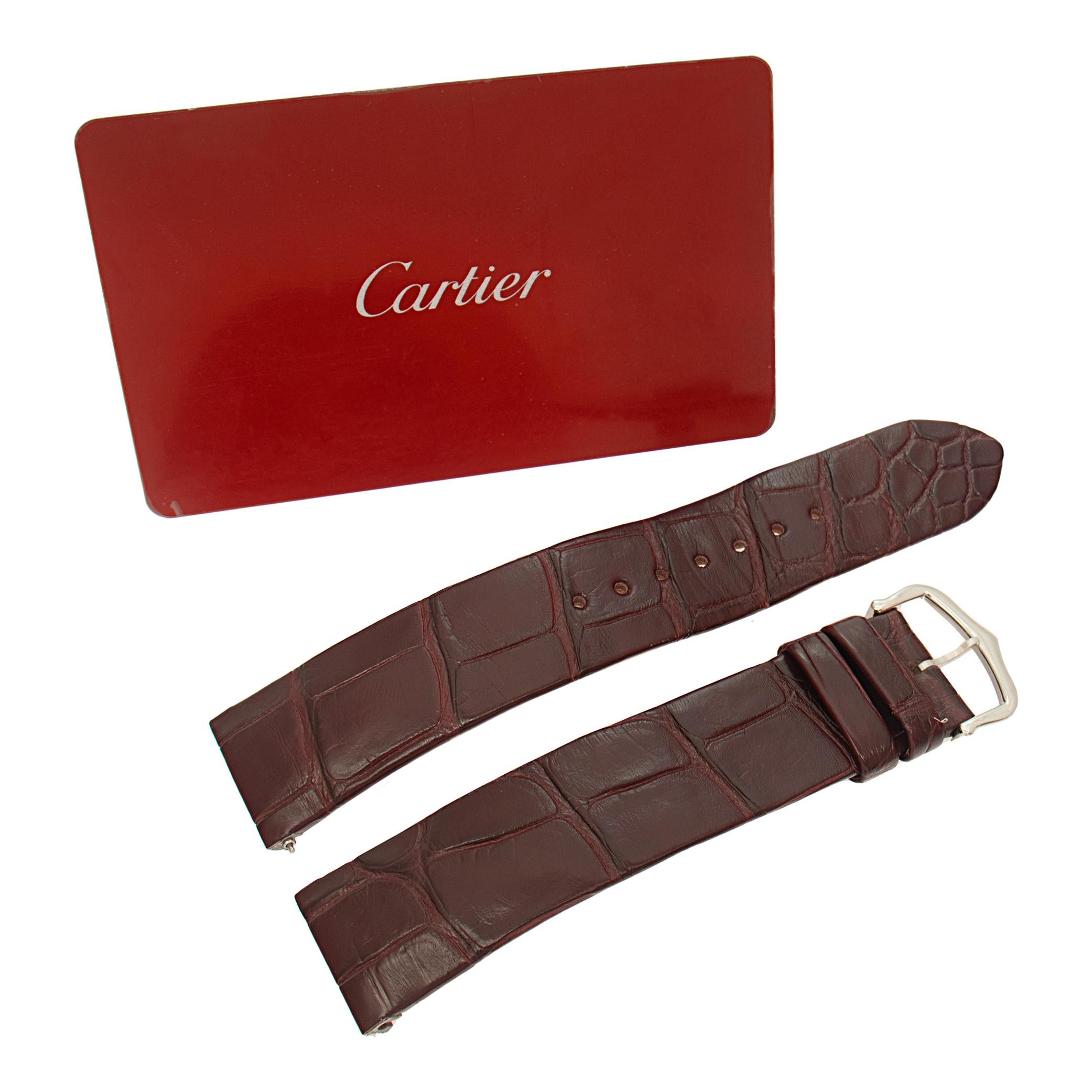 Cartier Santos Dumont 18k gold & stainless steel Manual Wristwatch Ref w2sa0017 1