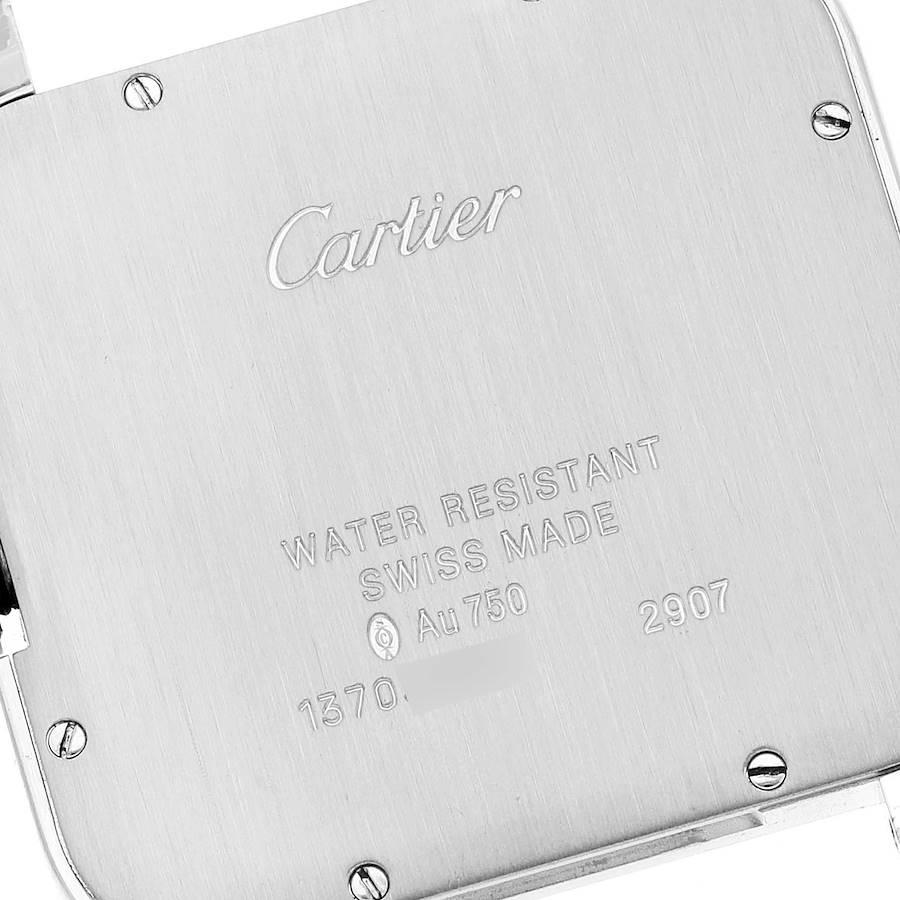 Cartier Santos Dumont 18k White Gold Silver Dial Mens Watch WH100651 1