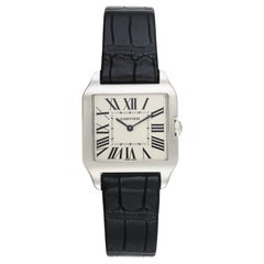 Cartier Santos Dumont 30,5 mm x 38,5 mm in oro bianco 18 carati W2009451 Scatola e biglietto da visita