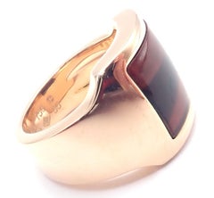 Cartier Santos Dumont Bull's Eye Quartz Rose Gold Ring
