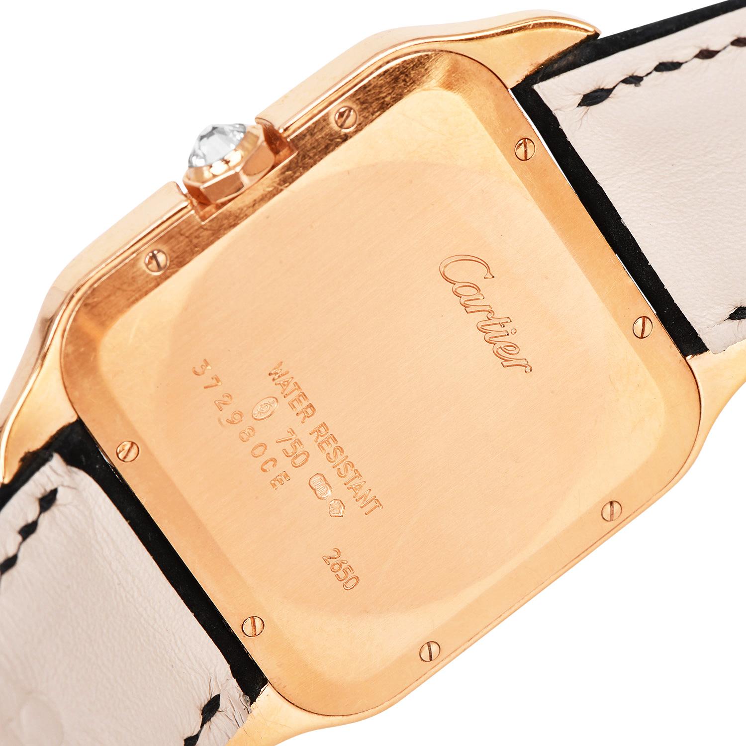 Cartier Santos Dumont Diamond-Set  2650 18K yellow Gold Watch For Sale 1